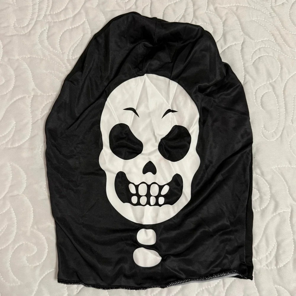 Spooktacular Creations Skeleton Jumpsuit Kids XL 12-14 Black Halloween Costume